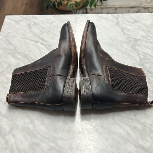 Robert Wayne Men’s Oregon Brown Leather Slip on Chelsea Boot Size 10 - Picture 5 of 16